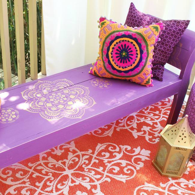 Boho Bench Makeover